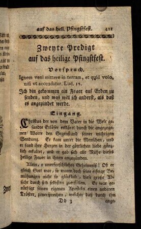 421-440, Zweyte Predigt.