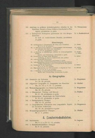 4. Landwirtschaftslehre.