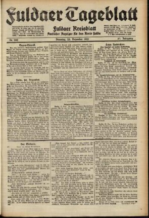 Ausgabe vom Dienstag, den 20. Dezember 1921.