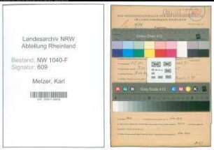 Entnazifizierung Karl Melzer , geb. 21.02.1912 (Sparkassenangestellter)