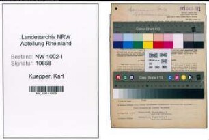Entnazifizierung Karl Kuepper, geb. 05.08.1915 (Kaufm.Angestellter)