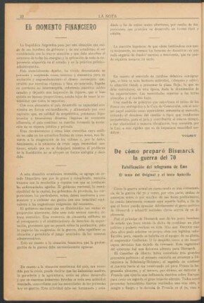 De cómo preparó Bismarck la guerra del 70 : Falsificación del telegrama de Ems ; el texto del Original y el texto Apócrifo