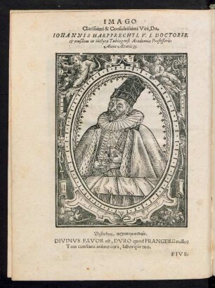 Imago Clarissimi & Consultissimi Viri, Dn. Johannis Harprechti ...