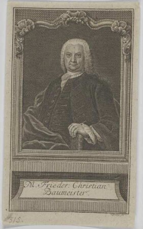 Bildnis des Frieder. Christian Baumeister