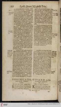 Dominica XII. post Sanctæ Trinitatis Festum