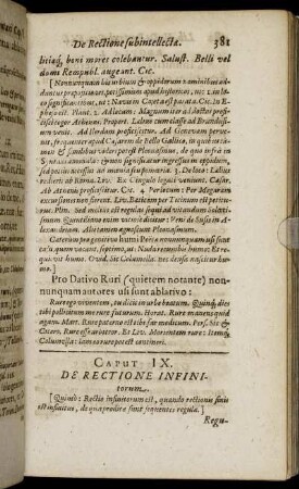 Caput IX. De Rectione Infinitorum.