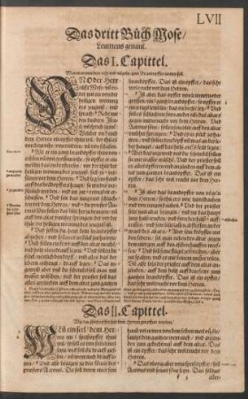 Das dritt Buch Mose/ Leviticus genant.