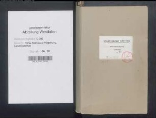 Edikte für Behörden und Gerichte im Herzogtum Kleve und in der Grafschaft Mark, Bd. 1