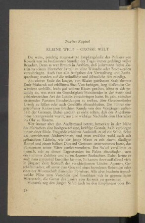 Zweites Kapitel Kleine Welt - grosse Welt