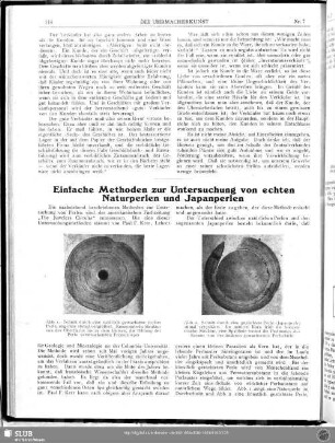Einfache Methoden zur Untersuchung von echten Naturperlen und Japanperlen