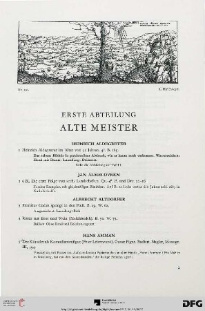 Alte Meister (Nr. 1-407)