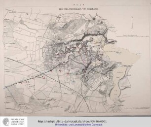 Plan des Schlachtfeldes von Schleswig. Unter Zugrundelegung des von Major Vogel v. Falkenstein 1848 aufgen.Plans erw.in d.topogr.Abth.des K.Preuss.Generalstabes 1863. [Berlin: Schropp,1864][Mit zahlr.handgez.Ämderungen; siehe K 5442]