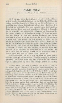 428-448 Friedrich Mistral : ein provencalischer Heimatdichter