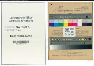 Entnazifizierung Maria Konermann , geb. 02.06.1907 (Schreibhilfe)