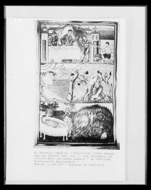 Codex Aureus Escorialensis / Goldenes Evangelienbuch Heinrichs III. — Das Gleichnis vom reichen Mann und dem armen Lazarus, Folio ?