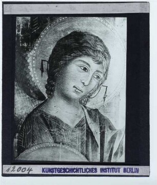 Cimabue, Santa Trinita Maestà (Florenz Uffizien 00134049) : Detail: Engelkopf