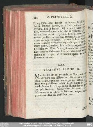 LXX. Traianus Plinio S.