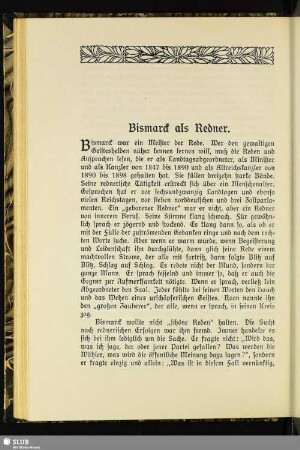 Bismarck als Redner