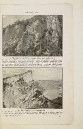 1. Nagelfluh in der Schlucht zwischen Meran und Schloß Tirol