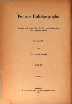 Studien zur westfälischen Dialektgeographie im Süden des Teutoburgerwaldes : Mit 1 Kt.