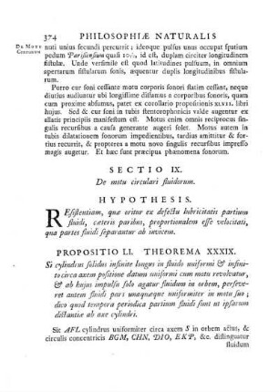 Sectio IX. De motu circulari fluidorum.
