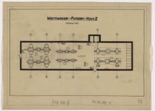 Warmwasser-Pumpen-Haus II [Lageplan m. allen Aggregaten, ohne Legende]