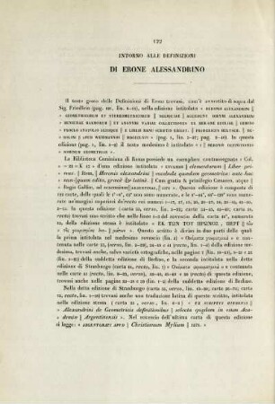 Intorno alle definizioni di Erone Alessandrino.
