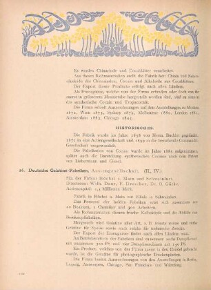 26. Deutsche Gelatine-Fabriken, Actiengesellschaft (II., IV.)
