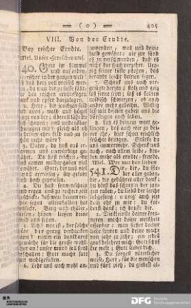 VIII. Von der Erndte.