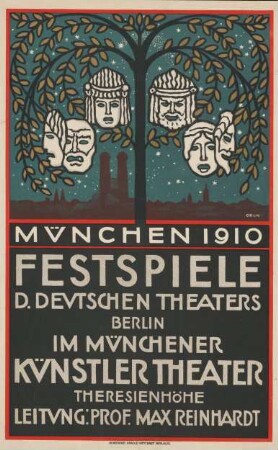 Festspiele des Deutschen Theaters Berlin im Münchener Künstlertheater 1910