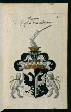 85r-85v, 85. Wappen der Grafen von Broune