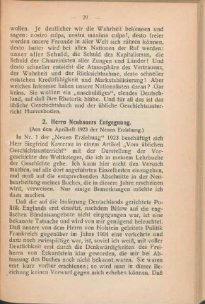 2. Herrn Neubauers Entgegnung.
