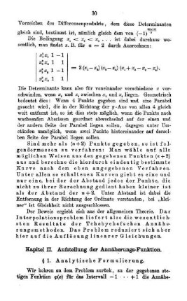 § 1. Analytische Formulierung