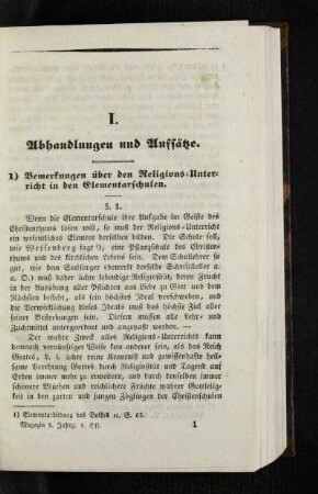 Bemerkungen über den Religions-Unterricht in den Elementarschulen