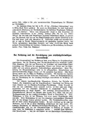 Der Reichstag und die Berechtigung zum einjährig-freiwilligen Herresdienst