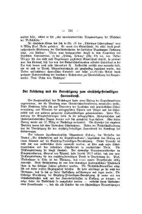 Der Reichstag und die Berechtigung zum einjährig-freiwilligen Herresdienst