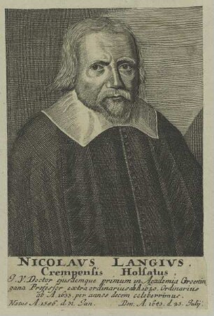 Bildnis des Nicolaus Langius