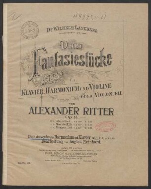 No. 1: Abendlied in D dur