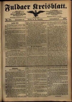 Ausgabe vom Freitag, den 24. November 1905.