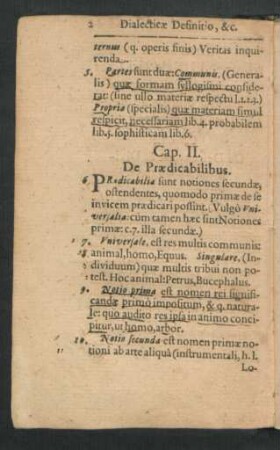 Cap. II. De Praedicabilibus.