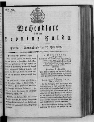 Nr. 30, Ausgabe vom 26. Juli 1828