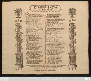 Glückwunsch-Ode aufs Jahr 1767