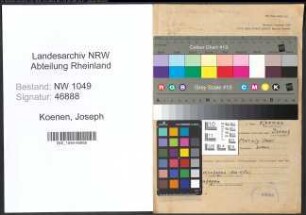 Entnazifizierung Joseph Koenen , geb. 22.11.1904 (Lehrer)