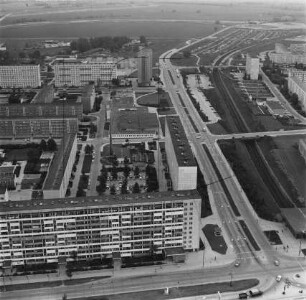Wohnkomplex II am Zollrain in Halle-Neustadt : Blickrichtung Süden