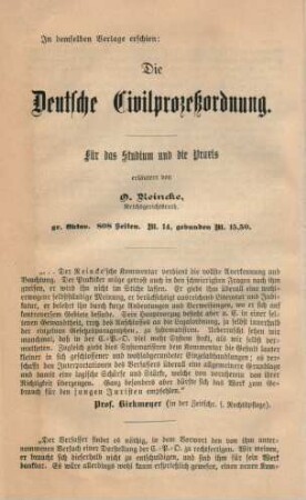 In demselben Verlage erschien: ...