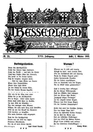 No. 19, 2. Oktober 1903