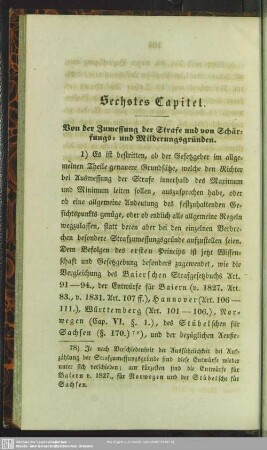 Sechstes Capitel. Von der Zumessung der Strafe und von Schärfungs- und Milderungsgründen