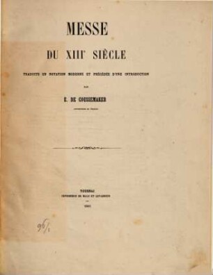 Messe du XIIIe siècle