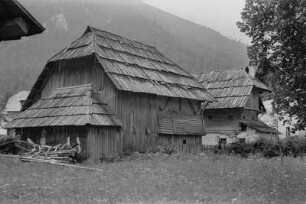 Siedlung : Häuser einer Siedlung im Gebirge.