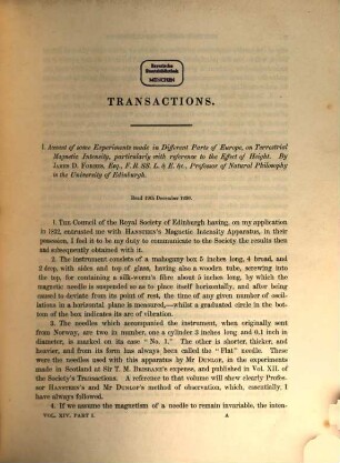 Transactions of the Royal Society of Edinburgh. 14. 1840